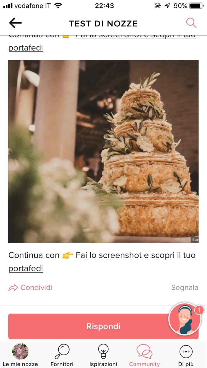 Fai lo screenshot e scopri la tua torta nuziale - 1