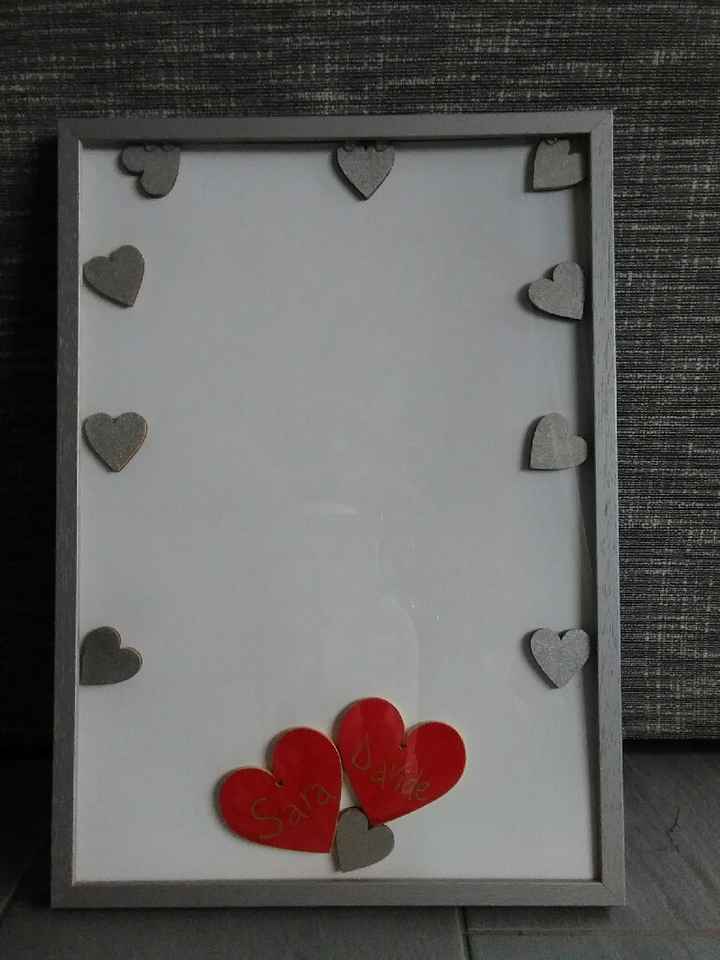 Guestbook "quadro" con cuori - 1