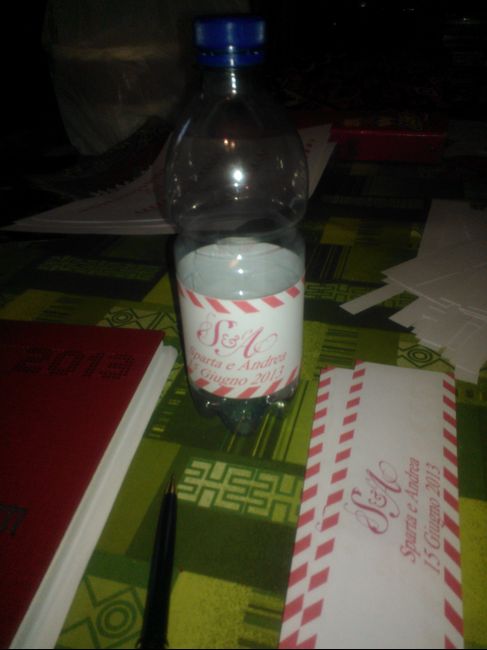 etichette per bottigliette d'acqua