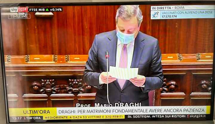 Draghi: per Matrimoni fondamentale avere ancora pazienza - 1