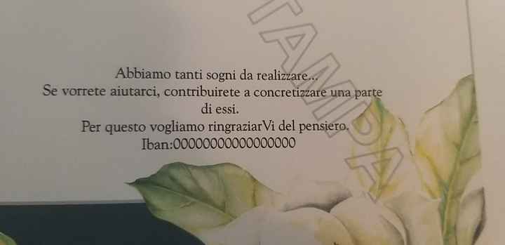Su la Partecipatzione scriverete il codice Iban? - 1