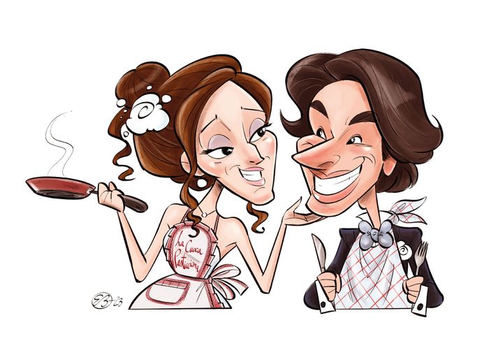 La caricatura del nostro tablau de mariage