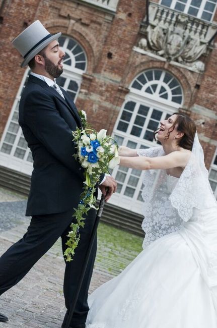 Bouquet bianco e blu.. - 1