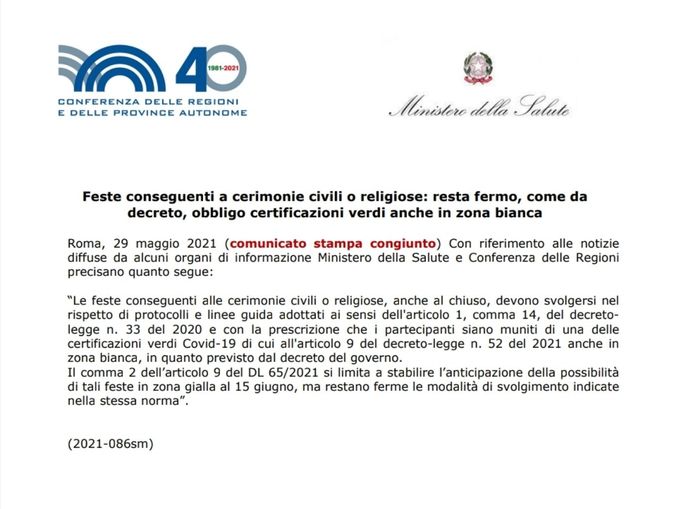 No green pass in zona bianca?? 2