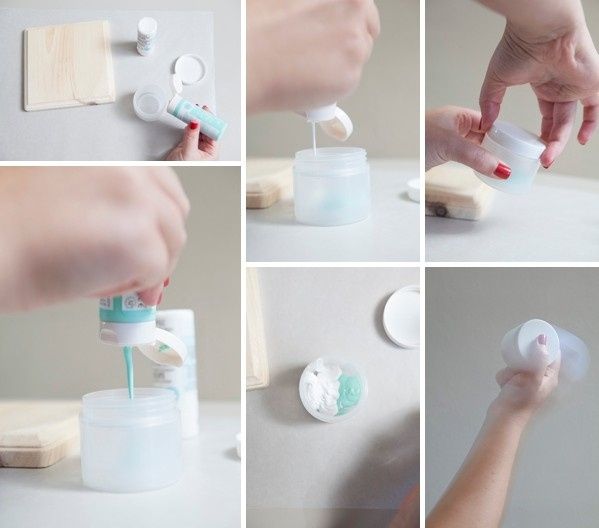 1 step: preparare il colorante per la base in legno