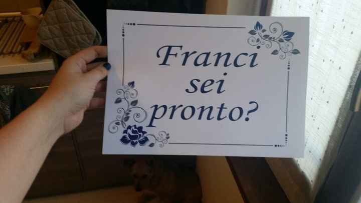 Lavagna con su scritto zio sta arrivando la tua sposa - 1