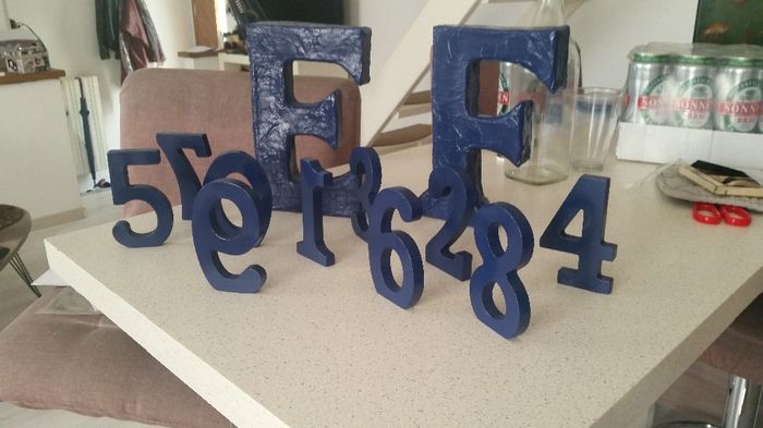 Numeri tavolo e lettere decorative