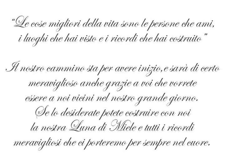 Come scrivo nella partecipazione che vogliamo i soldi sul conto corrente? - 1