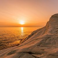 Tramonto alla Scala dei turchi