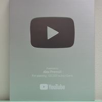 🏆 YouTube “Silver” Creator Award for passing 100,000 subscribers