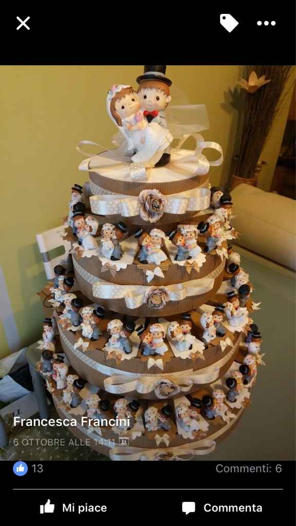 La mia torta con sposini per gli invitati - 1