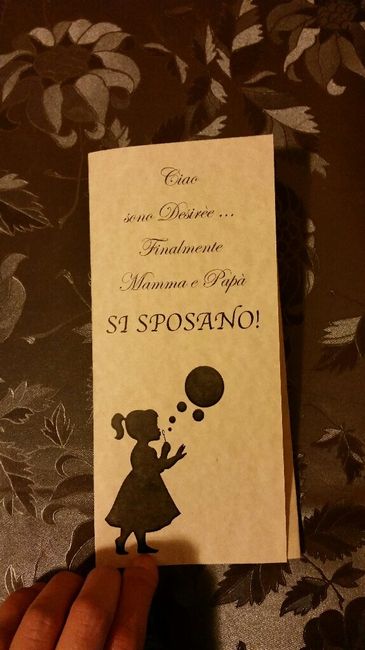 Testo partecipazione scritto da mia figlia - 1