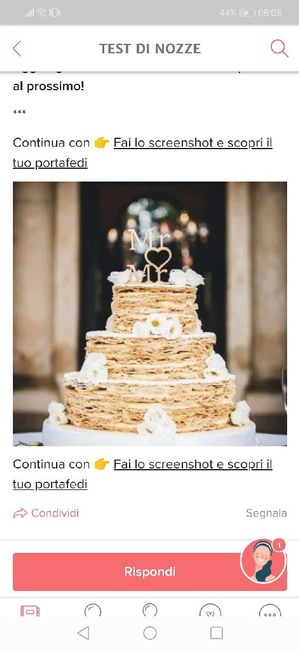 Fai lo screenshot e scopri la tua torta nuziale - 1