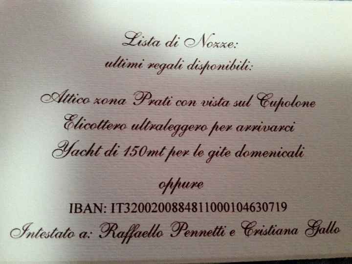 Help...scelta inserimento in partecipazione richiesta tipo di regalo desiderato - 1