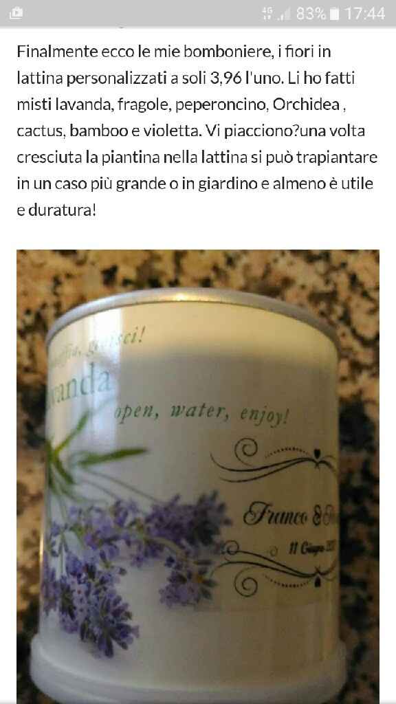 Cercasi proposte per piantare una pianta durante il ricevimento - 1