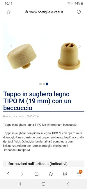 Tappo bottiglia olio 1