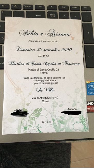 Partecipazioni arrivate ♥️ 1