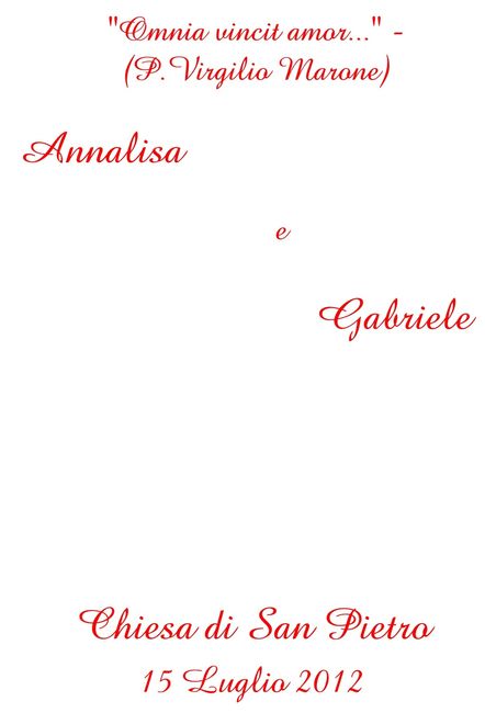 foglio di velina Libretto messa