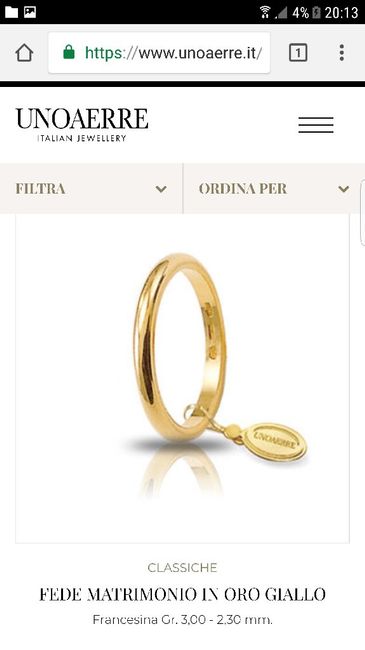 Fede 5 grammi differenza tra fascia larga e stretta 3