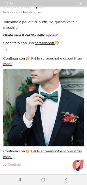 Fai lo screenshot e scopri il vestito dello sposo 24