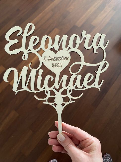 Topper torta appena ordinato 4