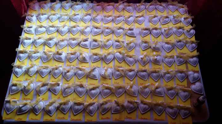 Segnaposto gialli. .... finiti finalmente!!!! - 1