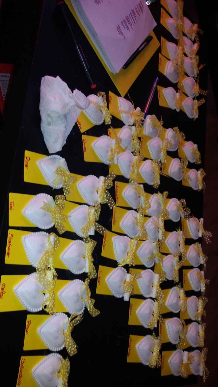 Segnaposto gialli. .... finiti finalmente!!!! - 1