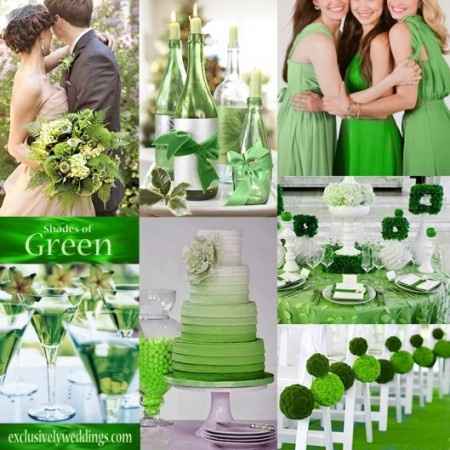 Matrimonio con dettagli in verde: