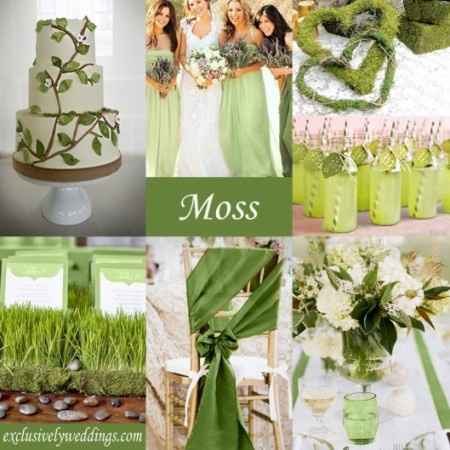 Matrimonio con dettagli in verde: