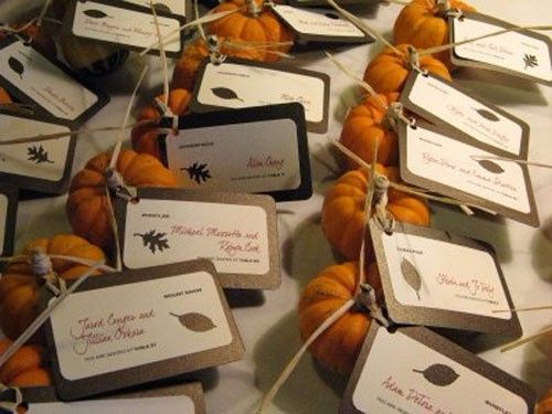 Segnaposto con zucche