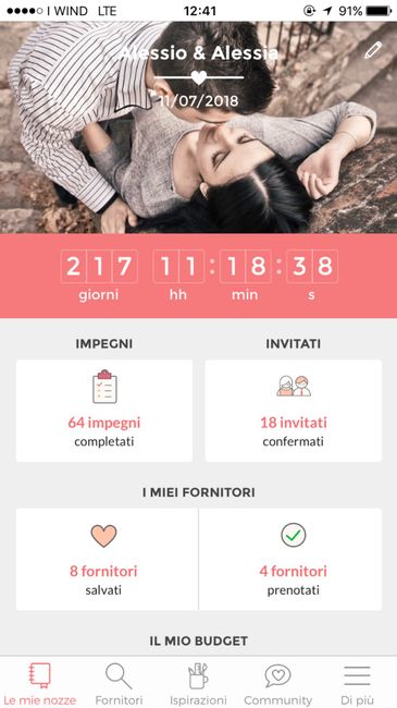 Quanto segna il countdown della App di Matrimonio.com? 📅 6
