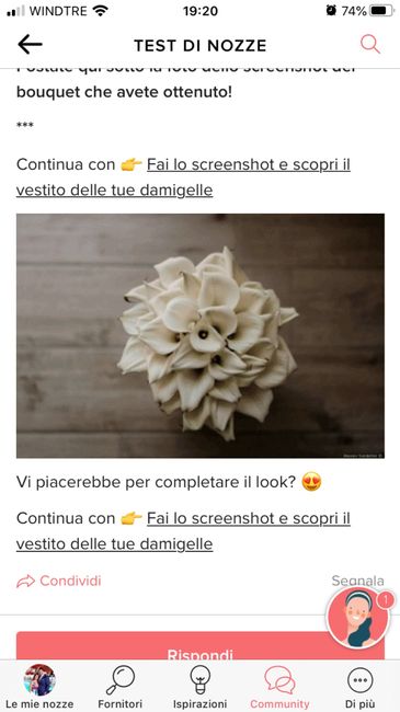 Fai lo screenshot e scopri il tuo bouquet - 1
