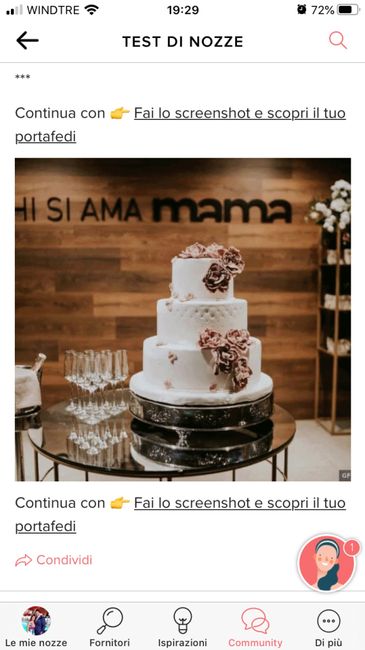 Fai lo screenshot e scopri la tua torta nuziale - 1