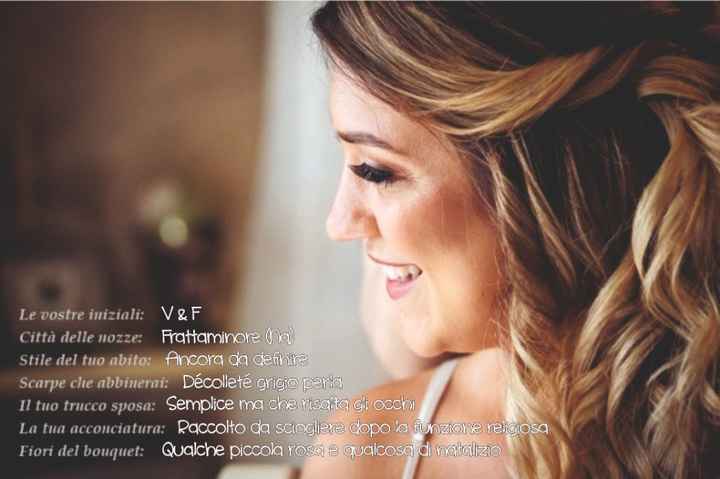 Condividi il tuo identikit sposa - 1