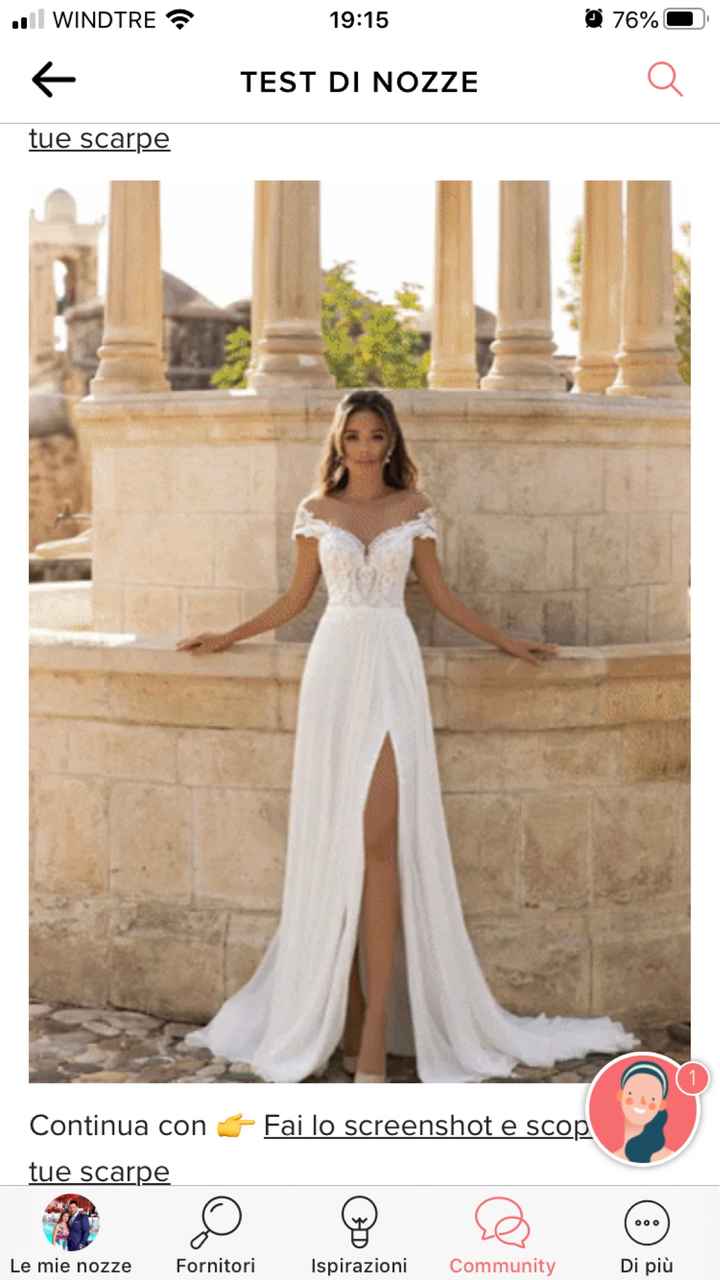 Fai lo screenshot e scopri il tuo abito da sposa - 1