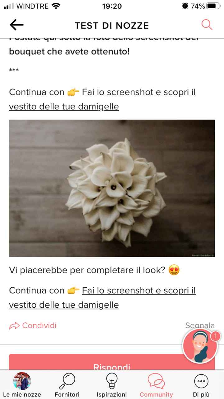 Fai lo screenshot e scopri il tuo bouquet - 1