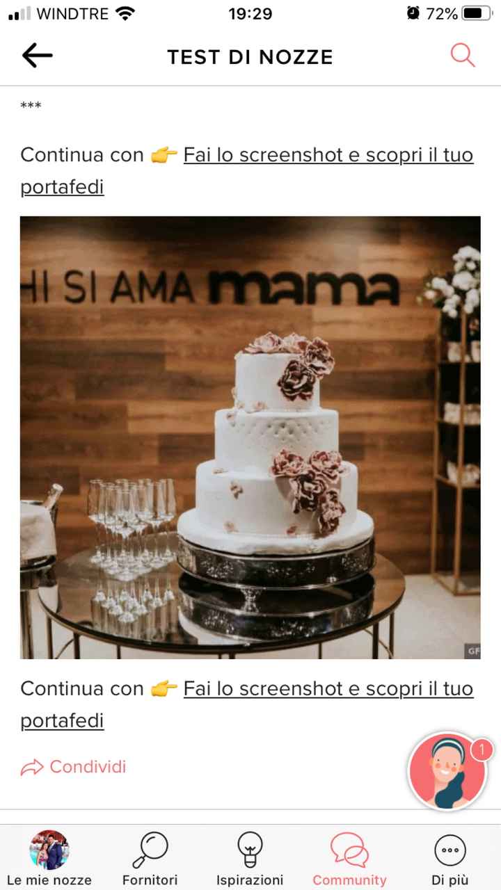 Fai lo screenshot e scopri la tua torta nuziale - 1