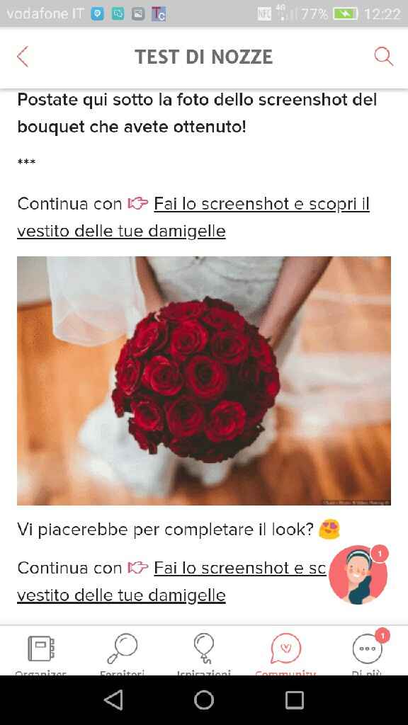 Fai lo screenshot e scopri il tuo bouquet - 1