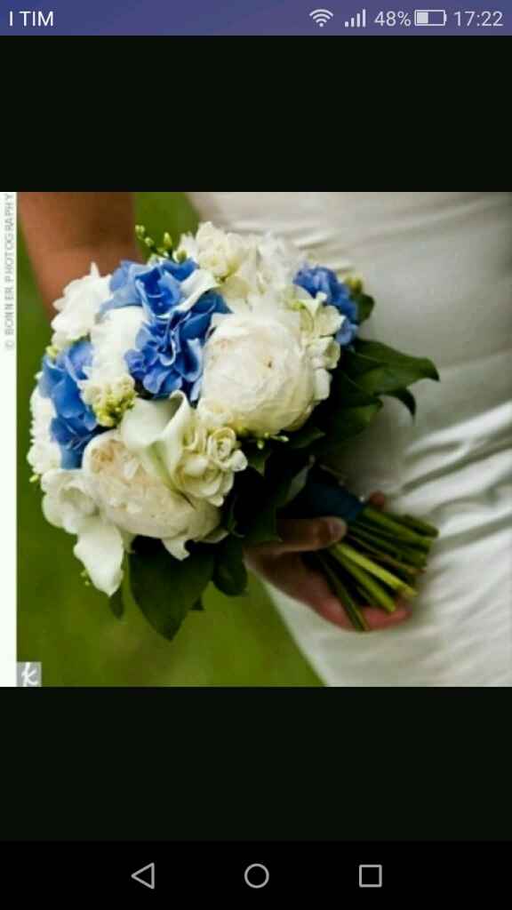 Bouquet bianco blu - 1