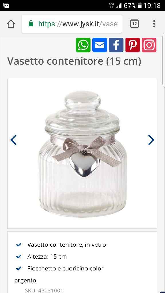  Bomboniere barattoli vetro - 1