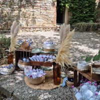 Allestimento  tavolo ventagli, riso e bolle di sapone - 3
