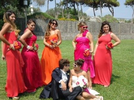 le damigelle e gli sposi