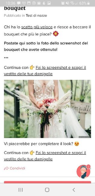 Fai lo screenshot e scopri il tuo bouquet - 1