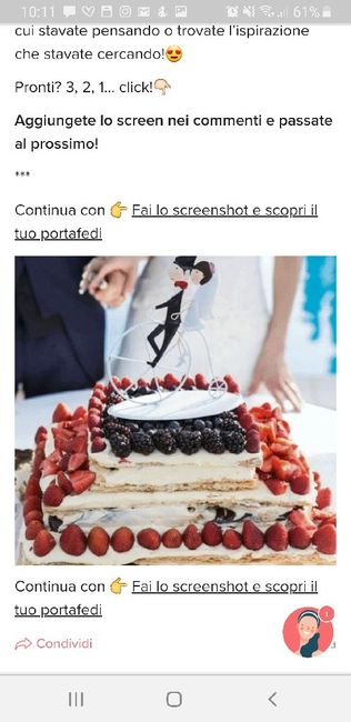 Fai lo screenshot e scopri la tua torta nuziale - 1