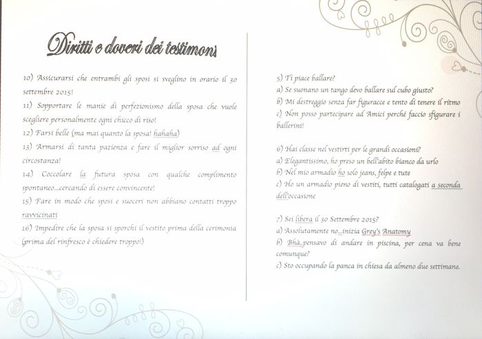 Manuale perfetta testimone