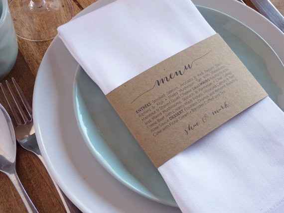 Menù chiudi tovagliolo