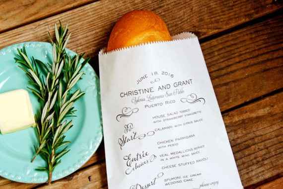 Menù su sacchettino