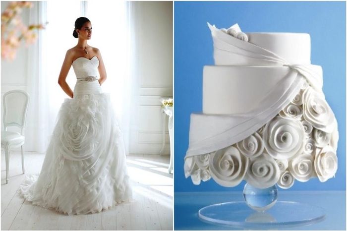 torta come abito da sposa
