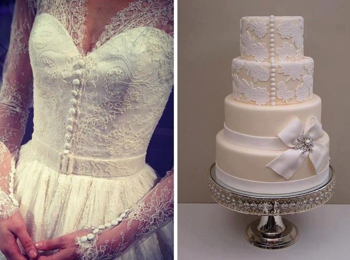 torta come abito da sposa