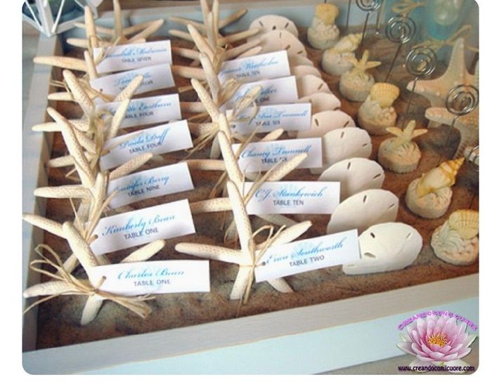 Tema mare:consigli, idee tableau, segnaposti, bomboniere... 17